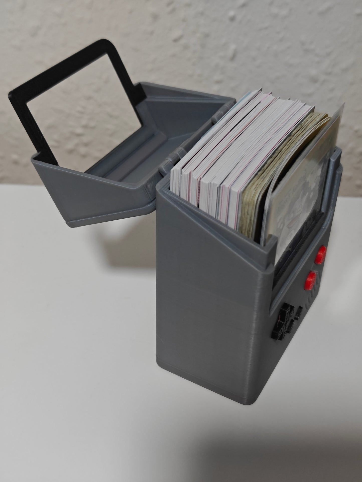 GAMEBOY STYLE TRADING CARD DECK BOX FULLY CUSTOMIZABLE HOLDS 80 CARDS