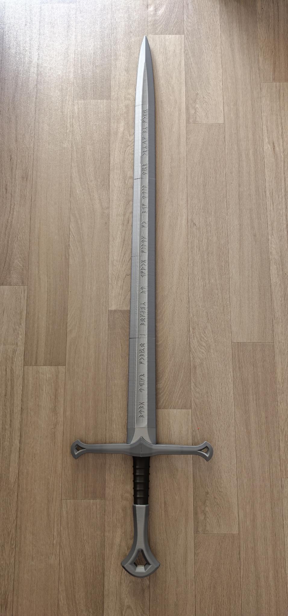 3D Printed Lord ot the Rings Andúril Sword Kit – Screw Assembly – Full Colour -