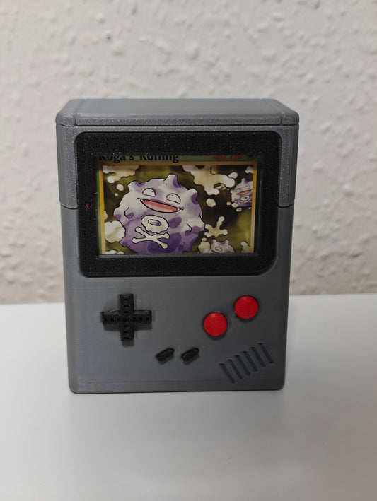 GAMEBOY STYLE TRADING CARD DECK BOX FULLY CUSTOMIZABLE HOLDS 80 CARDS
